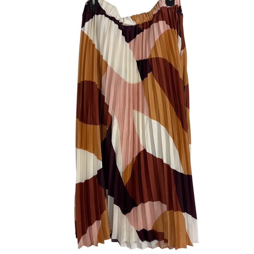 Worthington Satin Pleated Elastic Waist Pull On Skirt Maxi Log Womens sz XL - Picture 14 of 16